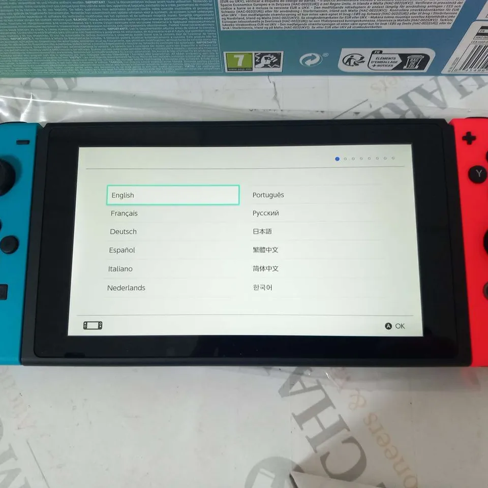 BOXED NINTENDO SWITCH WITH NINTENDO SWITCH SPORTS PRE-INSTALLED