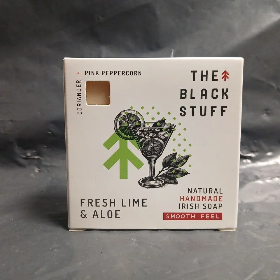 THE BLACK STUFF FRESH LIME & ALOE NATURAL HANDMADE IRISH SOAP
