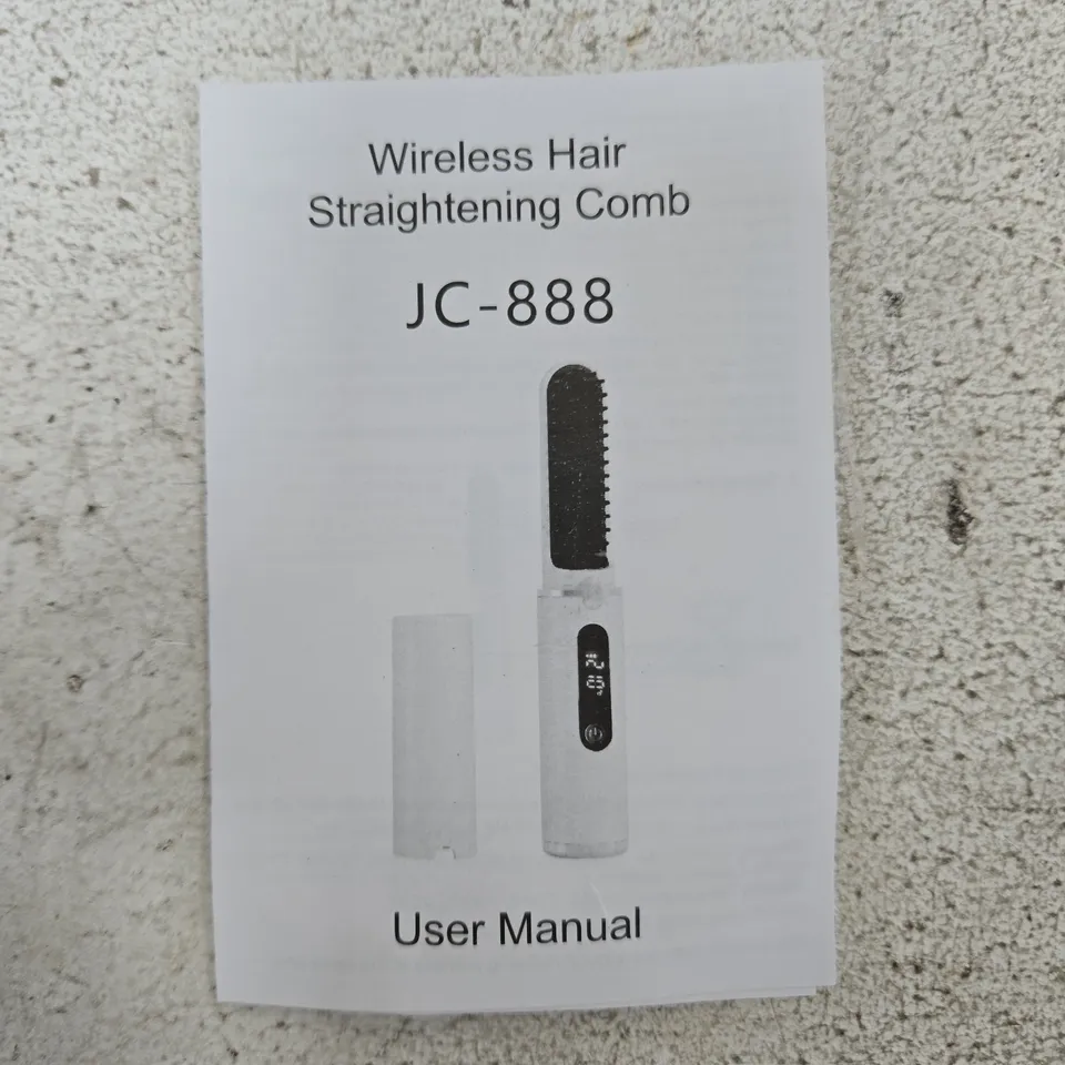 WIRELESS HAIR STRAIGHTENING COMB JC-888