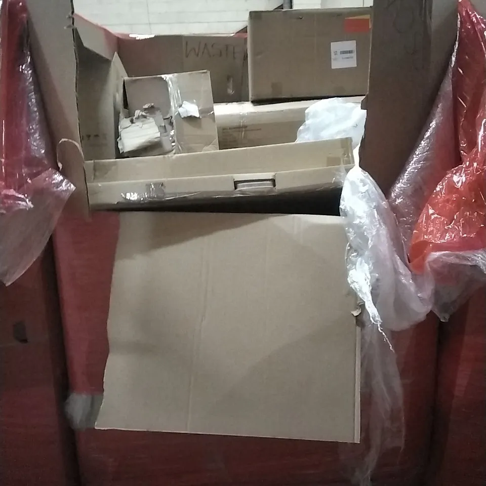 PALLET OF HOUSEHOLD ITEMS TO INCLUDE TURNTABLE, SHREDDER,AUDIO TURNTABLE, FOLDING GAZEBO WITH SIDEWALL AND OTHER ASSORTED ITEMS...