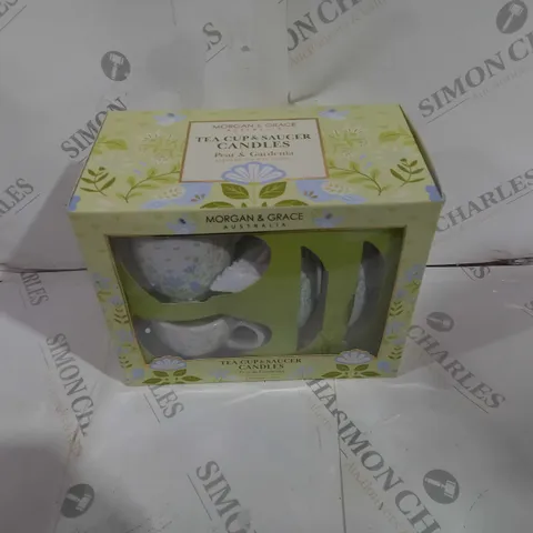 MORGAN & GRACE TEA CUP & SAUCER CANDLES