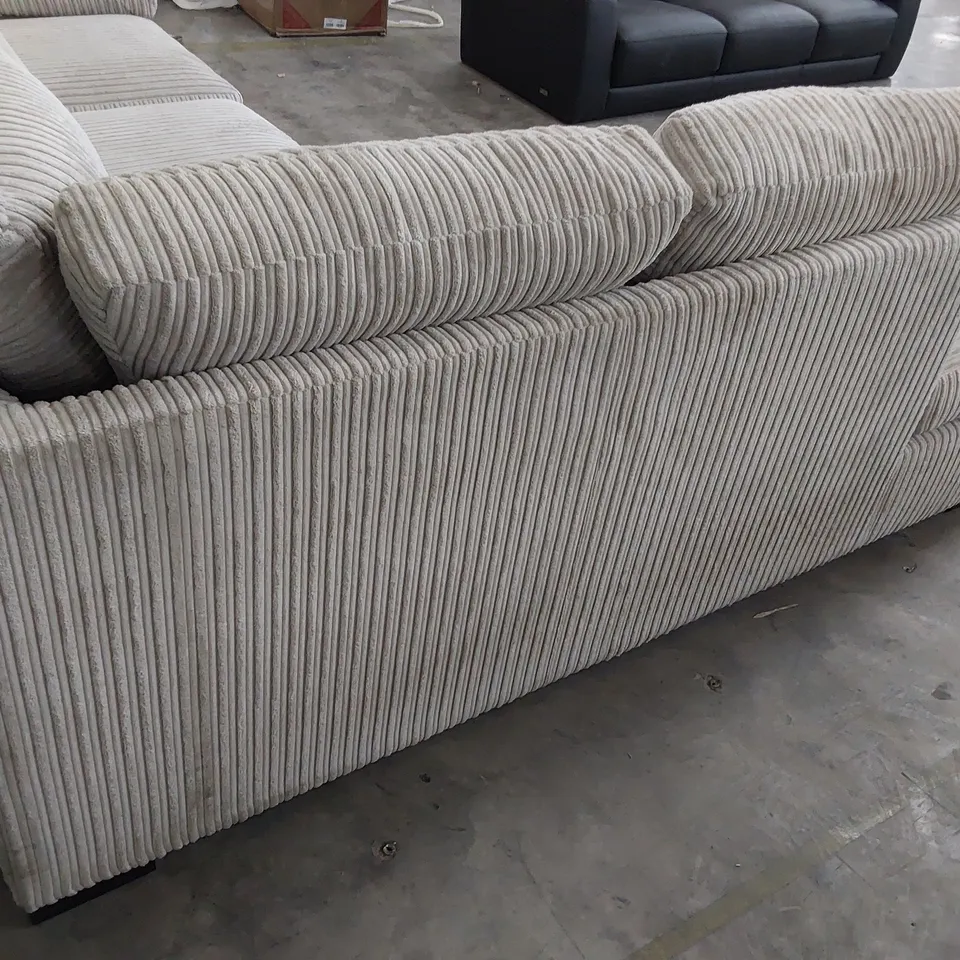 DESIGNER CORNER CHAISE SOFA NATURAL JUMBO CHORD 
