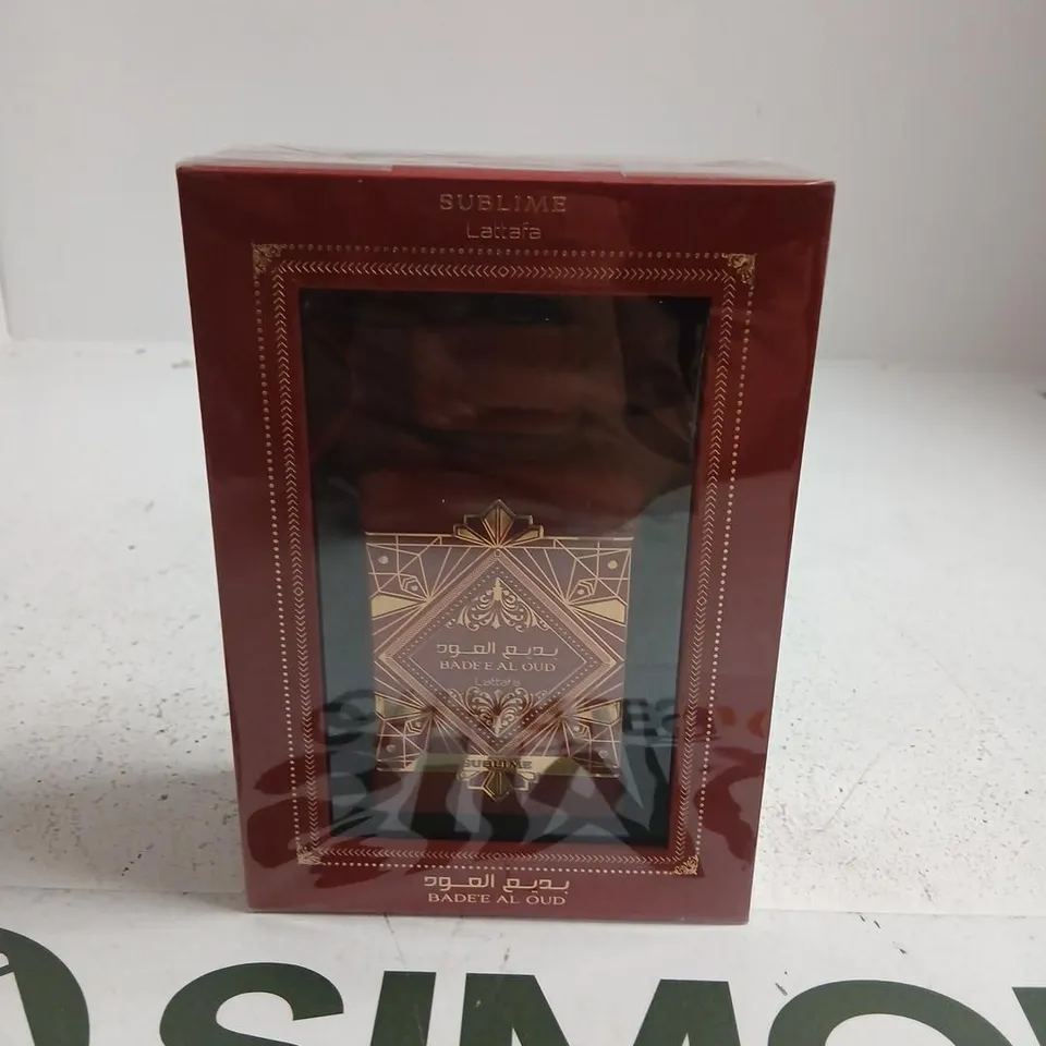 BOXED AND SEALED SUBLIME LATTAFA BADE'E AL OUD EAU DE PARFUM 100ML