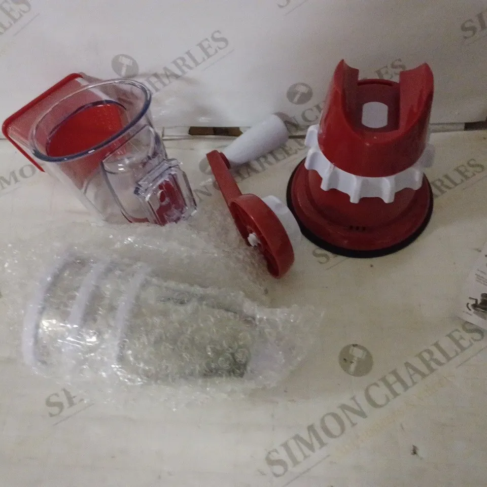COOK'S ESSENTIALS GRATER & SLICER - RED 