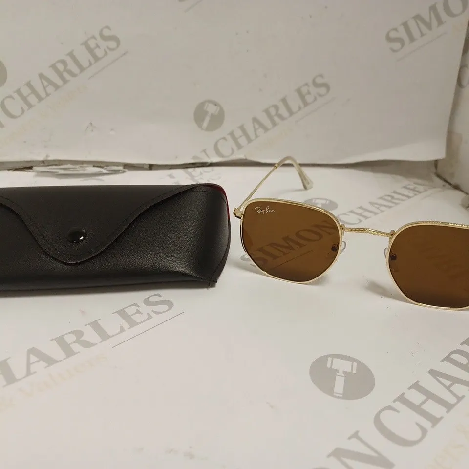 RAY-BAN RB3548 HEXAGONAL METAL FRAMED SUNGLASSES 