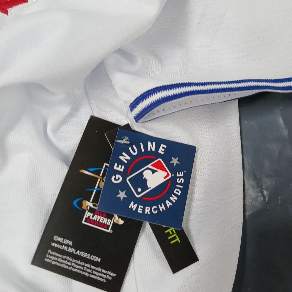 TORONTO BLUE JAYS MLB JERSEY – WHITE, BARGER 47, NIKE LICENSED (XXL)
