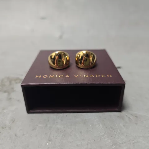 BOXED MONICA VINADER GOLDEN HOOP EARRINGS 