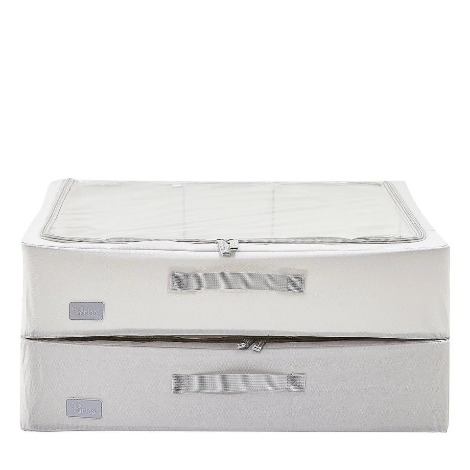 PERIEA SET OF 2 SLIMLINE UNDERBED STORAGE BOXES WITH SIDE WINDOW