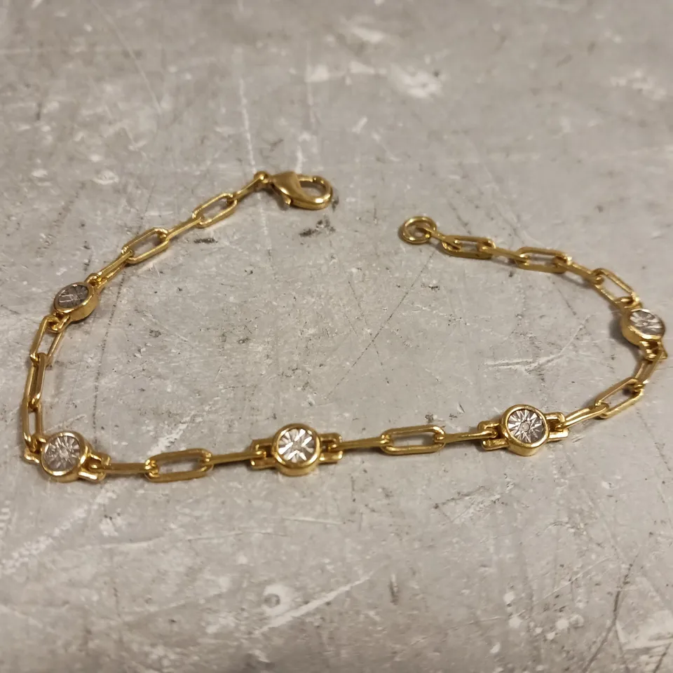 TJC WHITE DIAMOND PURE BRASS BRACELET 