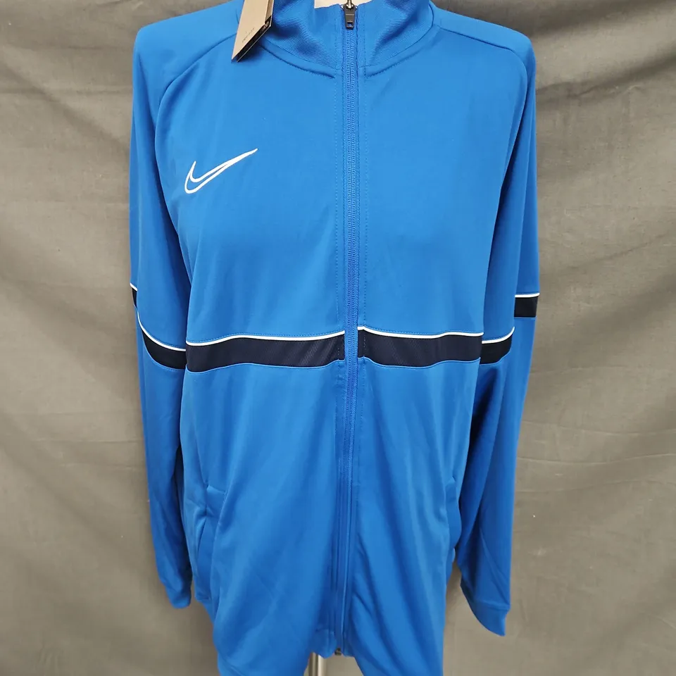 NIKE FOOTBALL FULL ZIP JACKET IN BLUE SIZE XXL