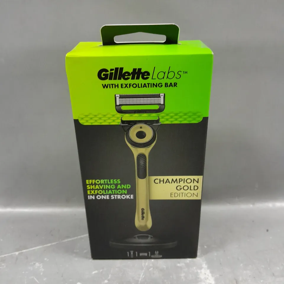 BOXED SEALED GILLETTE LABS CHAMPION GOLD EDITION RAZOR 