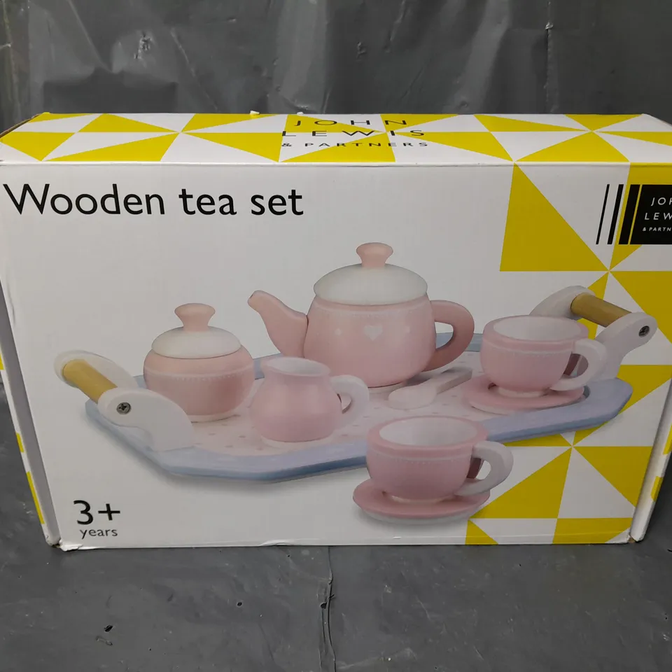 BOXED JOHN LEWIS WOODEN TEA SET