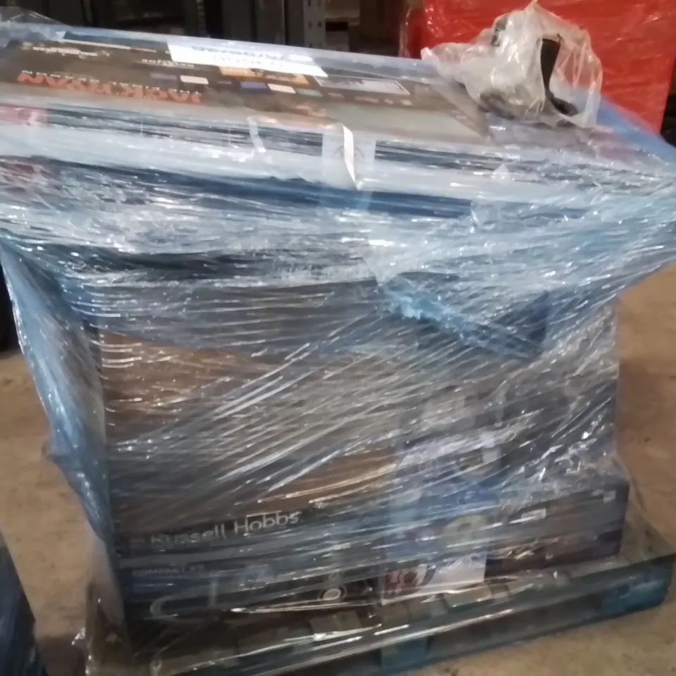 PALLET CONTAINING A LARGE QUANTITY OF ELECTRICAL PRODUCTS TO INCLUDE;TV,TOASTER,VACUUM CLEANER,IRON
