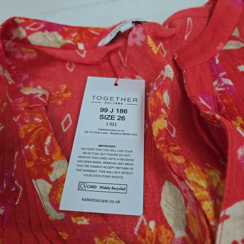 TOGETHER WOMENS FLOWER DESIGN SHIRT UK 26 TAGGED