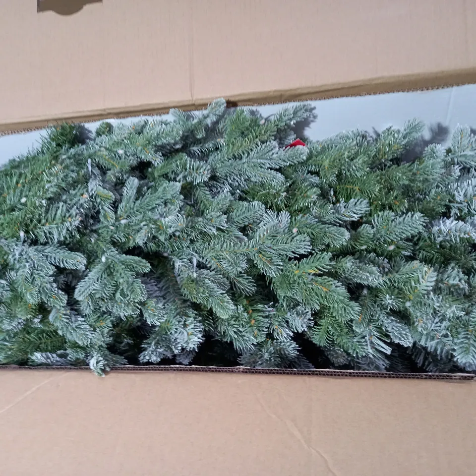 SANTA'S BEST 16 FUNCTION PRE-LIT DEWDROP CHRISTMAS TREE- 6FT SNOW KISS - COLLECTION ONLY