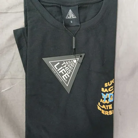 YOU DON'T WANT THIS LIFE NEW WAVE SHIRT IN BLACK SIZE SMALL