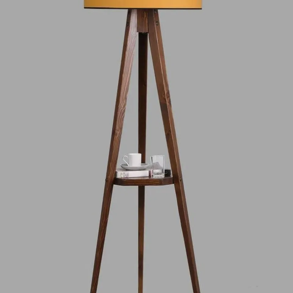 BOXED SAVANNAH 176cm BROWN TRAY TABLE LAMP
