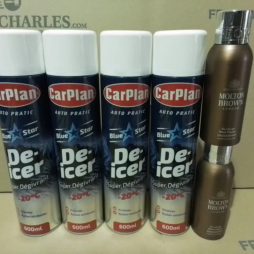 LOT OF 11 AEROSOLS INCLUDES CAR PLAN DE-ICER AND MOLTON BROWN DEODORANT / COLLECTION ONLY