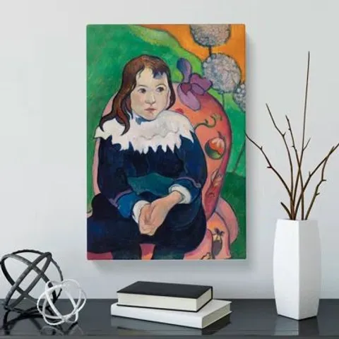 PORTRAIT OF A CHILD BY PAUL GAUGING- WRAPPED CANVAS PAINTING 