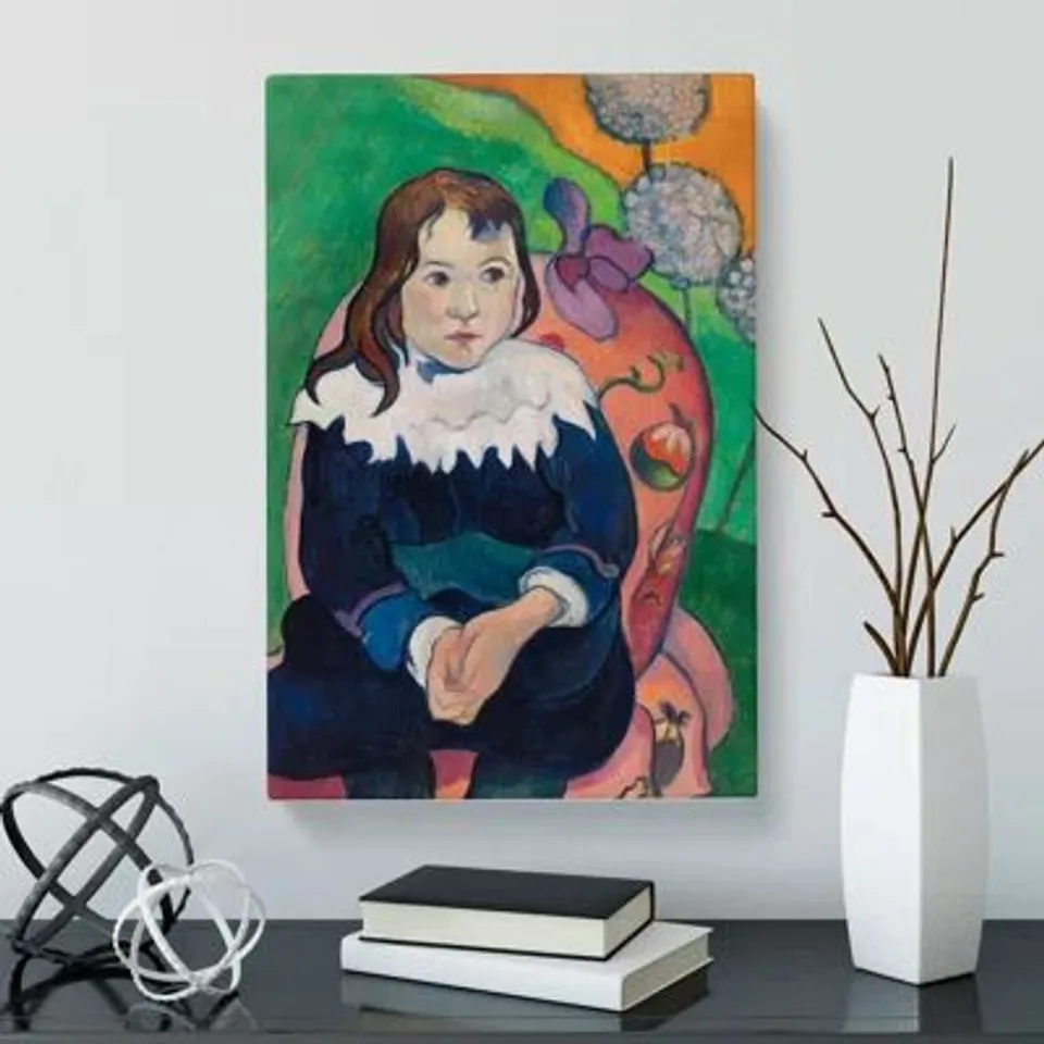 PORTRAIT OF A CHILD BY PAUL GAUGING- WRAPPED CANVAS PAINTING 