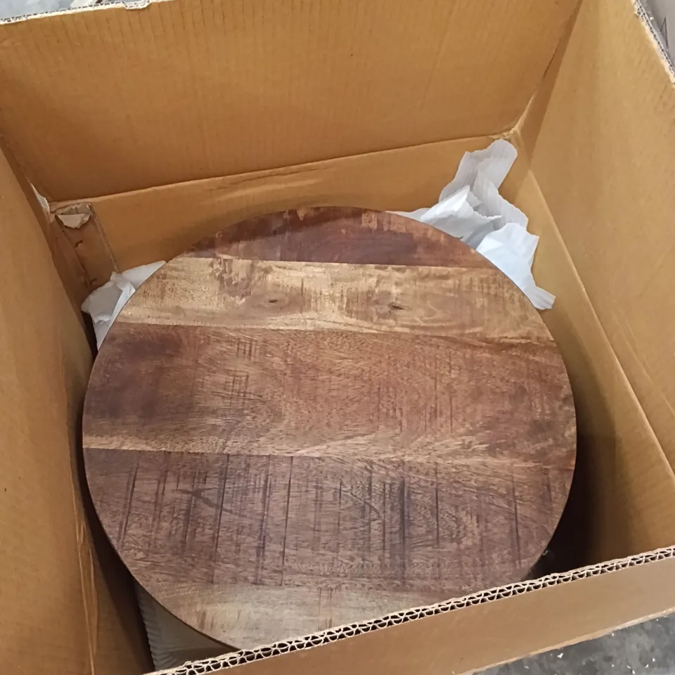 BOXED ROUSSEAU MAGNOLIA NATURE NESTING SIDE TABLES - BLACK/BROWN (1 BOX)