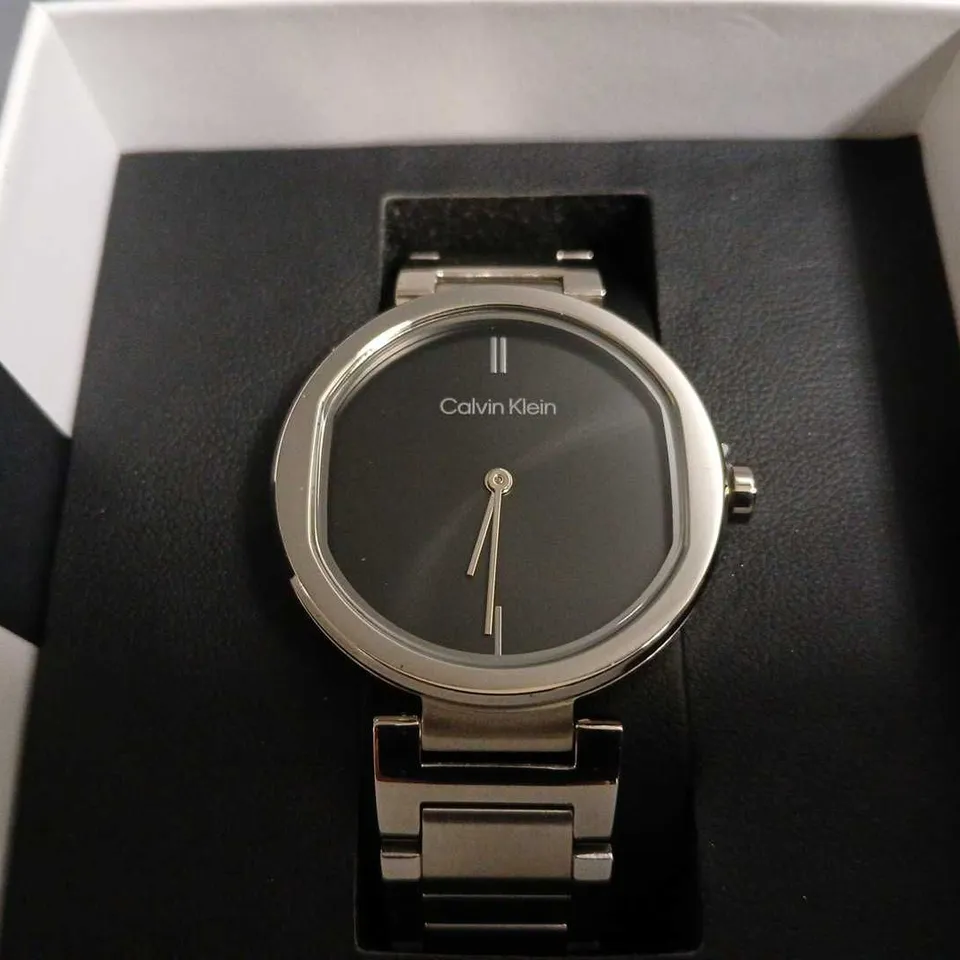 BOXED CALVIN KLEIN BLACK SIMPLE FACE WATCH