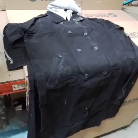 BOXED BRAND NEW APPROXIMATELY 5 JD WILLIAMS HOODED TRENCE JACKET BLACK SIZE 20