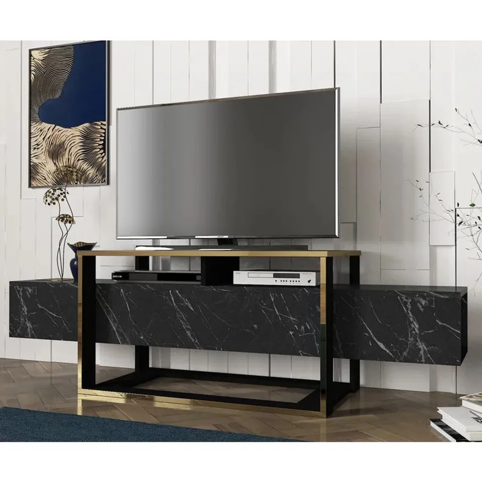 BOXED ADYSUN TV STAND FOR TVS UP TO 65" (ONLY BOX 2 OF 2)