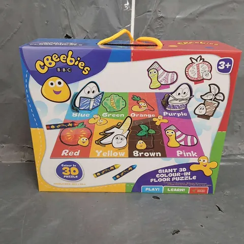 10 BOXED AND SEALED CBEEBIES GIANT 3D COLOUR-IN FLOOR PUZZLE