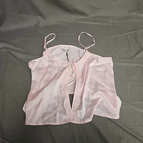 JDY SHORT LACE SINGLET IN CHERRY BLOSSOM PINK - XXXL