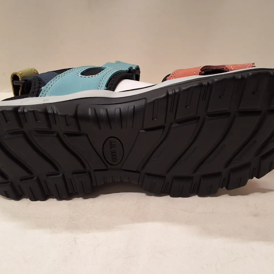 JOSEF SEIBEL SANDALS – UK 7 (EU 40) MULTICOLOUR LEATHER STRAPS