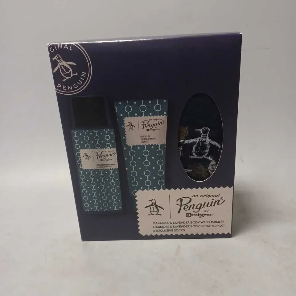 BOXED PENGUIN OAKMOSS & LAVENDER BODY COLLECTION