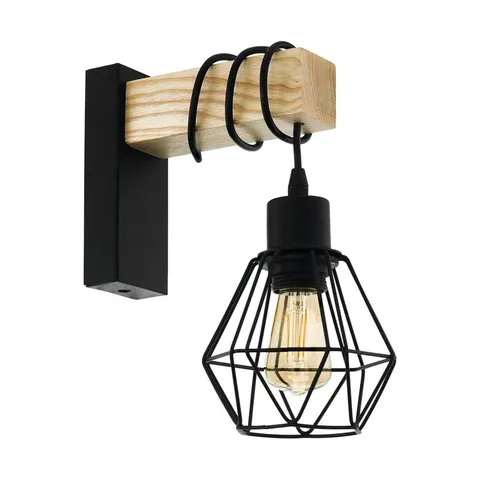 BOXED TOWNSHEND 5 WOOD AND BLACK WALL LIGHT