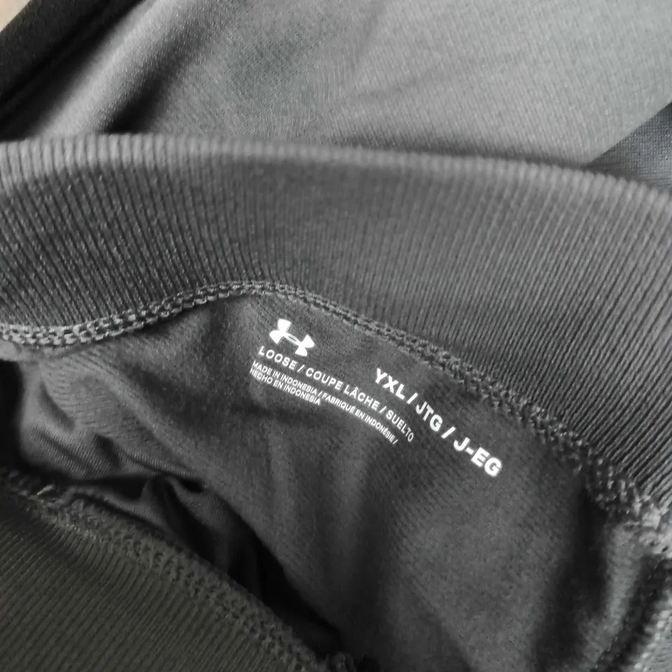 UNDER ARMOUR KIDS RIVAL KHNIT TRACK SUIT BOTTOMS IN GREY - YXL