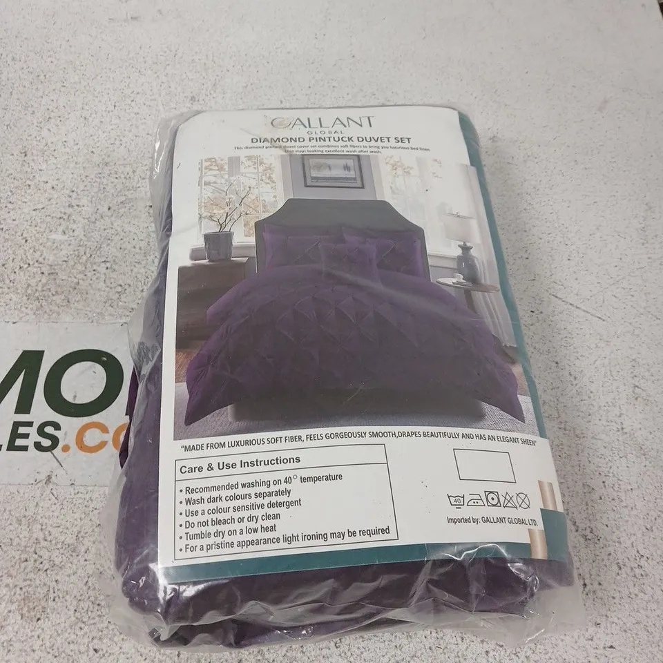 GALLANT GLOBAL DIAMOND PINTUCK DUVET SET – SUPER KING