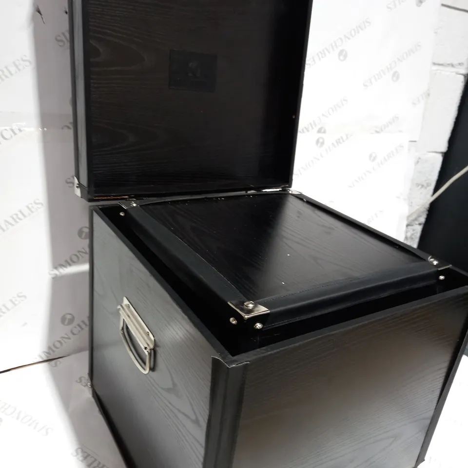 KELLY HOPPEN SET OF NESTING STORAGE BOXES - BLACK