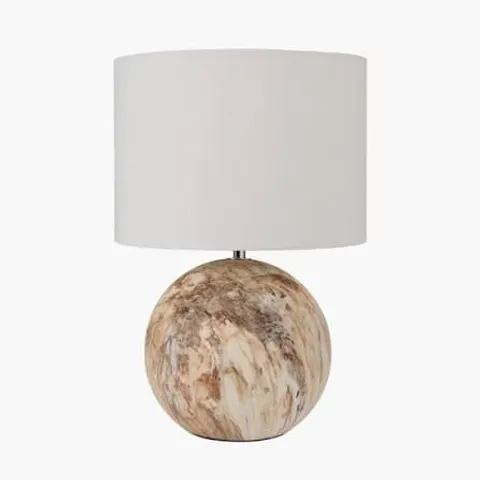 BOXED PACIFIC VIEJO NATURAL STONE EFFECT CERAMIC TABLE LAMP