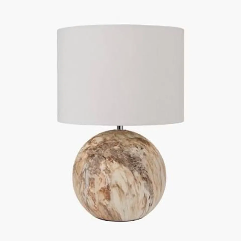 BOXED PACIFIC VIEJO NATURAL STONE EFFECT CERAMIC TABLE LAMP