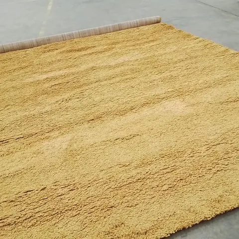 QUALITY DESIGNER BERNA SHAGGY RUG -OCHRE- 200X290CM