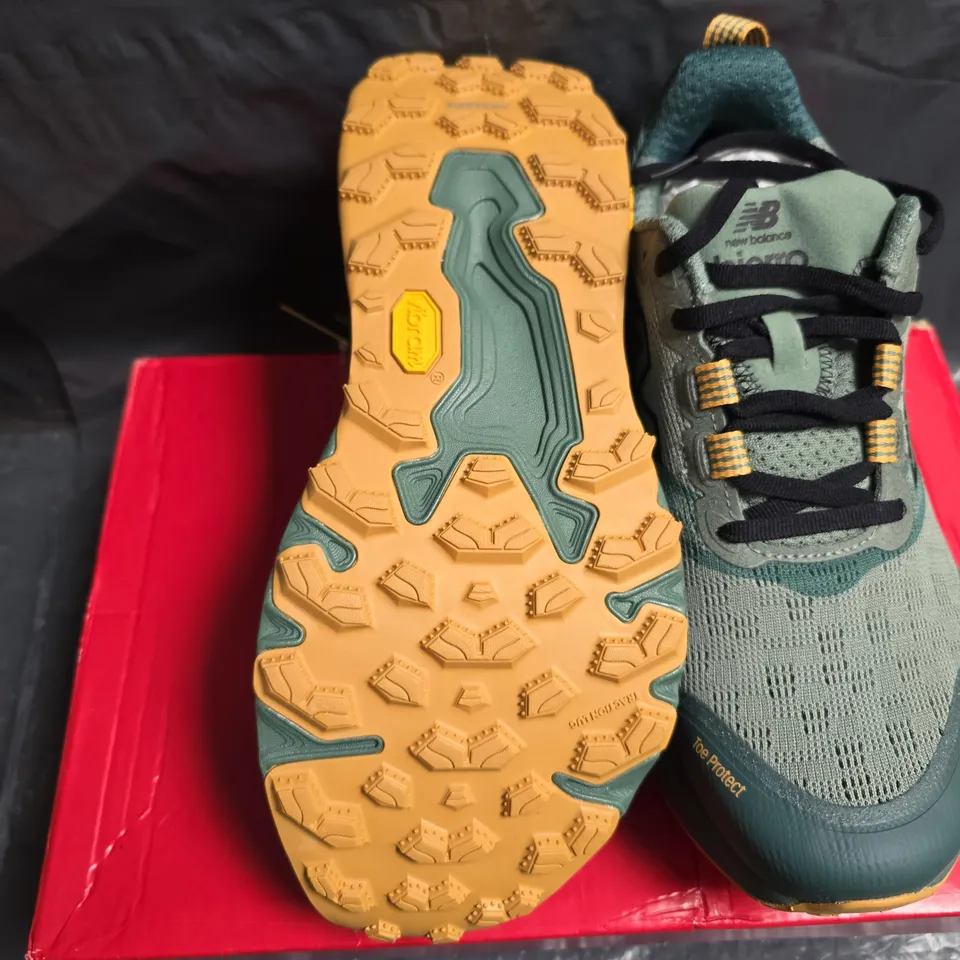 NEW BALANCE HIERRO TRAIL RUNNING SHOES – GREEN/TEAL (US 8.5) UK 8 