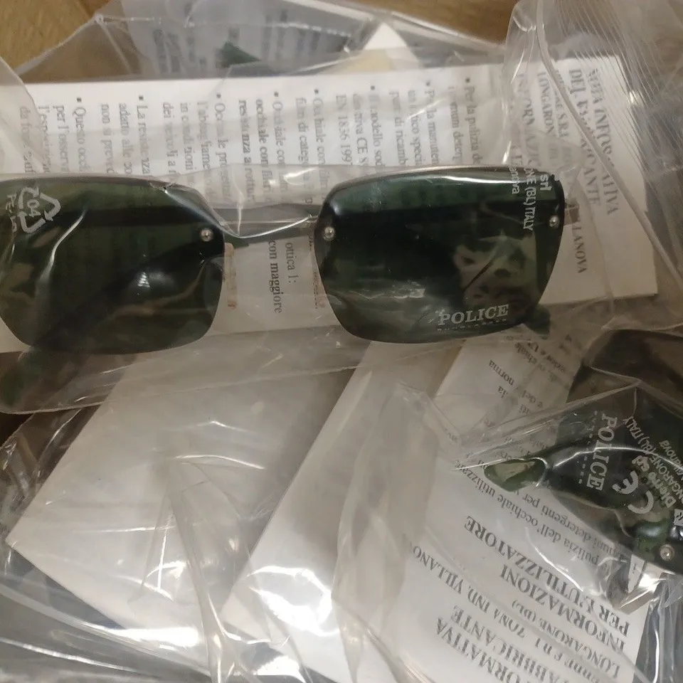 APPROXIMATELY 10 POLICE 2680 581Y SUNGLASSES