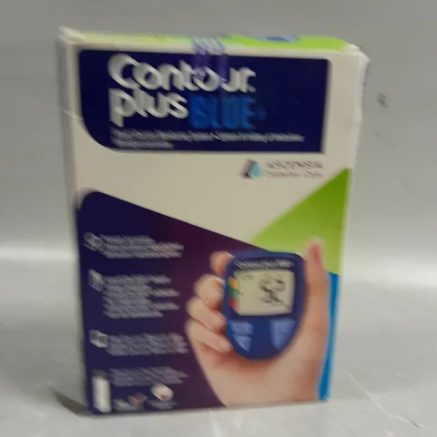 BOXED SEALED CONTOUR PLUS BLUE BLOOD GLUCOSE MONITORING SYSTEM