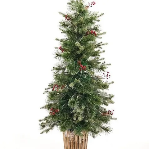 BOXED BERWICK PINE FIBRE OPTIC POTTED TREE 5FT 