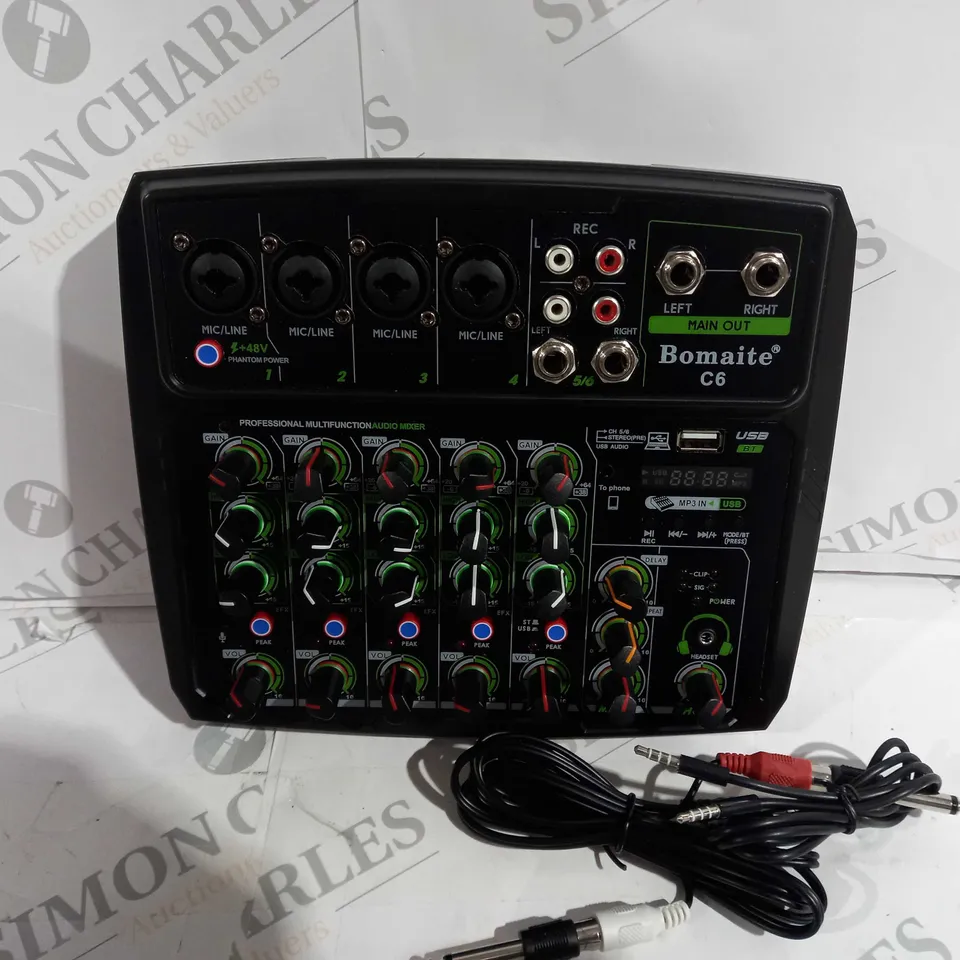 BOXED PROFESSIONAL AUDIO 6 CHANNELS DJ MINI MIXING CONSOLE