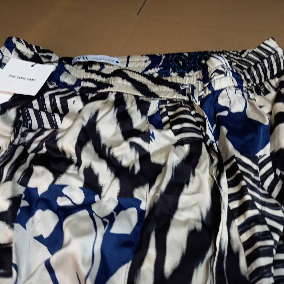ZARA PATTERNED THE CORI PANTS - LARGE