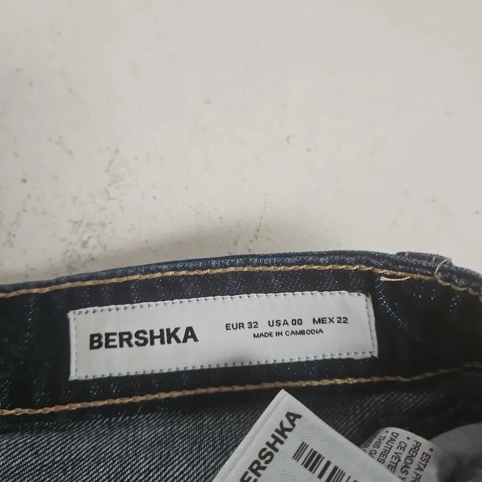 BERSHKA WOMEN'S DENIM JEANS – UK 4 (EU 32 / US 00) MADE IN CAMBODIA