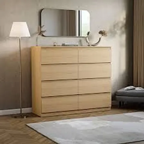 BOXED DENVER 8 DRAWER CHEST - PINE (2 BOXES)