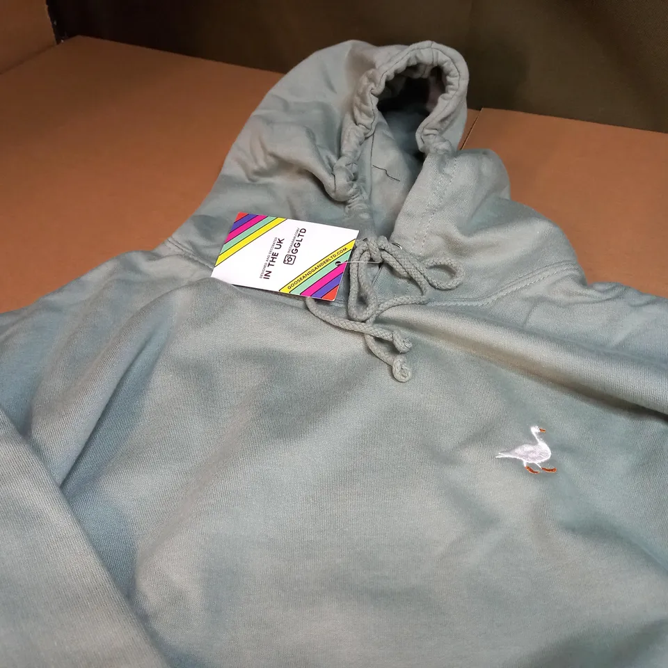 GOOSE & GANDER HOODIE IN SEA GREEN - M