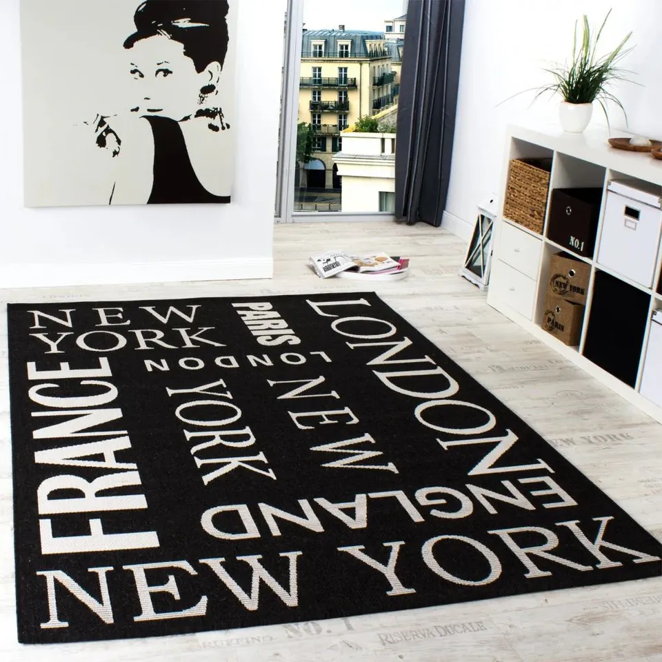 BRAND NEW PACO HOME COUNTRY 675 AREA RUG IN ANTHRACITE (80x150cm)