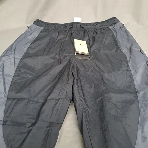 JORDAN STANDARD FIT BLACK & GREY TROUSERS - LARGE